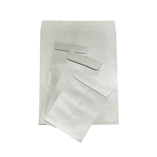 Brown, White and Green Cloth-line Cover Envelopes